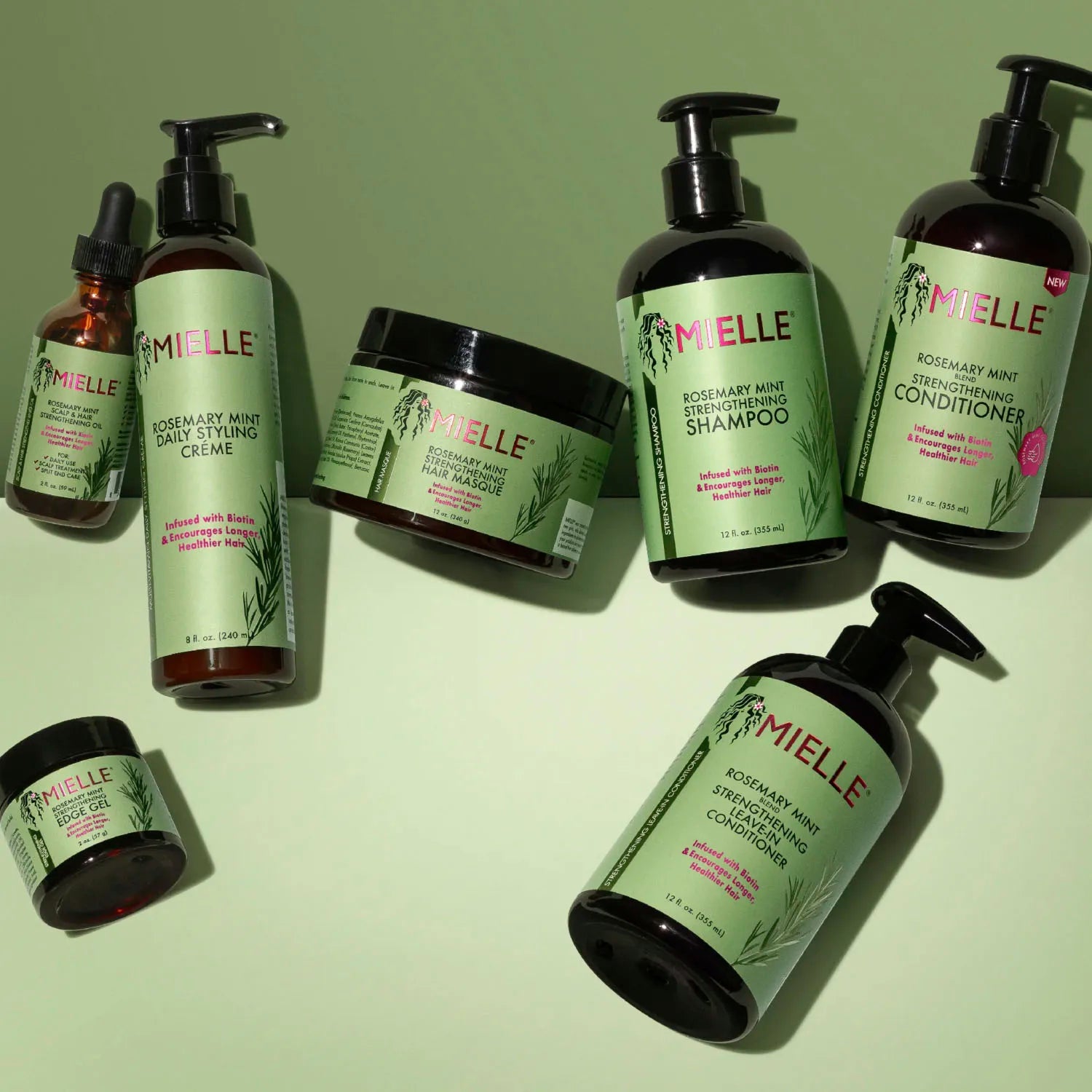 Mielle Rosemary Mint Daily Hair Styling Creme 8oz/240ml - Nourishing, Frizz-Free Styling for Smooth, Healthy-Looking Hair