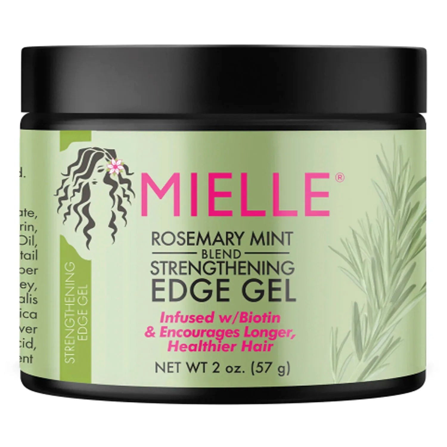 3Pack Deal Mielle Rosemary Mint Strengthening Edge Hair Gel 2oz/ 57g - Strong Hold, Nourishes Edges, Adds Natural Shine