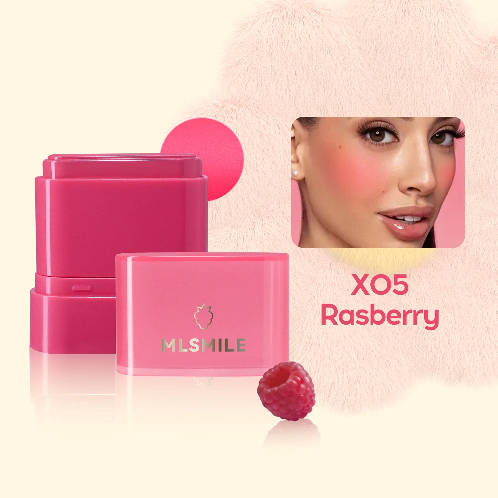 2-in-1 Flat Tube Fruit Blush & Lipstick Stick | Easy to Apply, Highlighter & Contour | Multi-Use Lip & Cheek Makeup