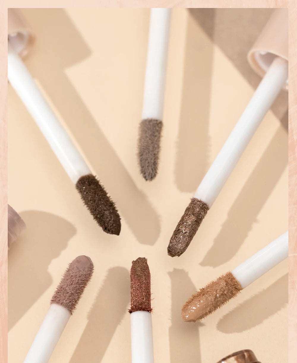 QIBEST Double End Glitter Matte Eye shadow Stick Pencil Eyeshadow Makeup Waterproof Bicolor Shimmer Cosmetics Beauty Makeup Tool