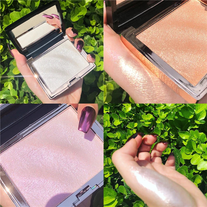 GUICAMI  New Highlighter Makeup Shimmer Powder Highlighter Palette Base Illuminator Highlight Face Contour Golden Bronzer