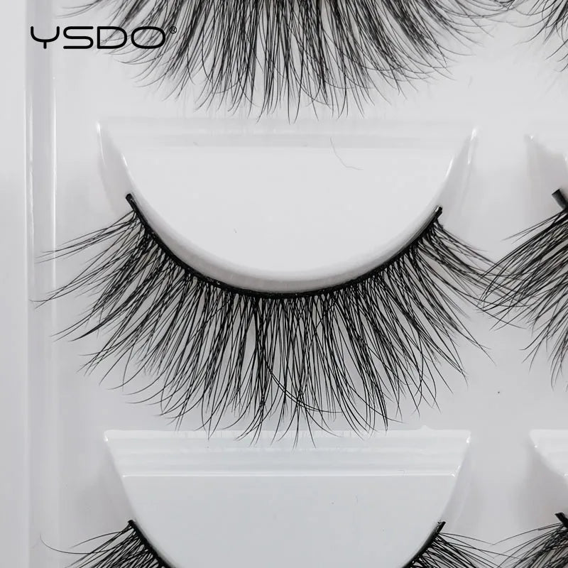YSDO 5 pairs eyelashes makeup mink strip lashes dramatic eyelashes faux cils natural false eyelashes extension 3d mink eyelashes