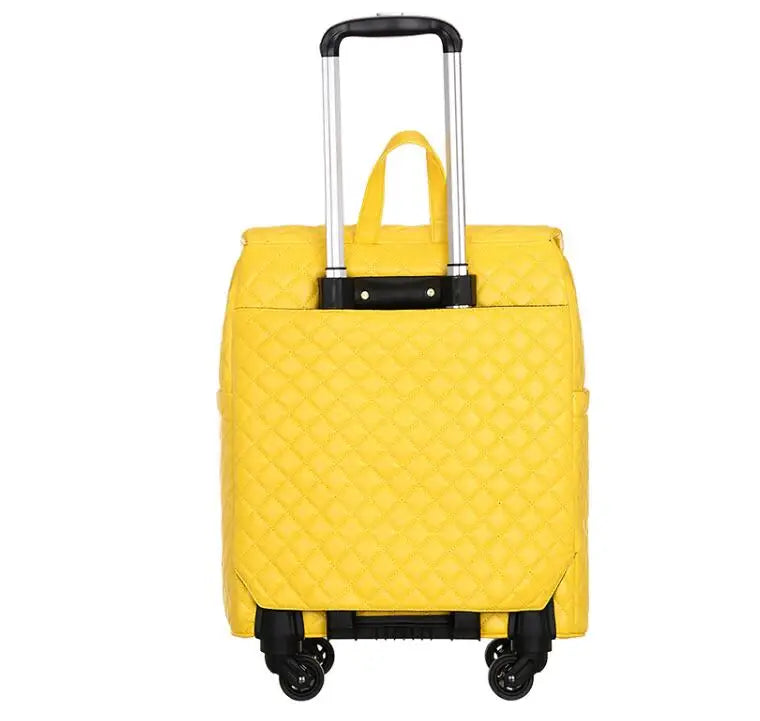 2020 New travel rolling bag for women PU baggage bag Women Wheeled Luggage bag Cabin Trolley Bag on wheels Trolley Suitcase