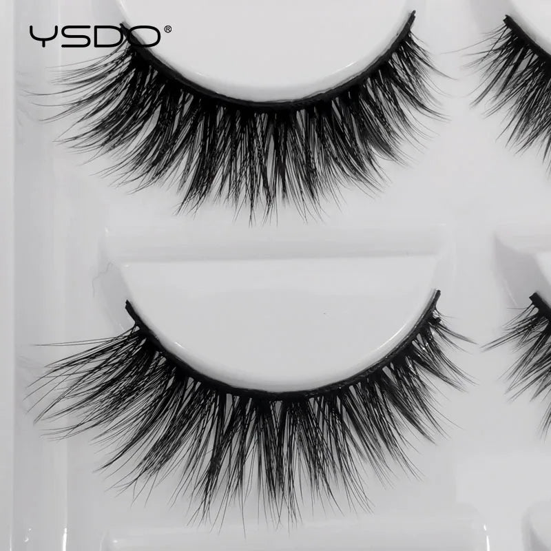 YSDO 5 pairs eyelashes makeup mink strip lashes dramatic eyelashes faux cils natural false eyelashes extension 3d mink eyelashes