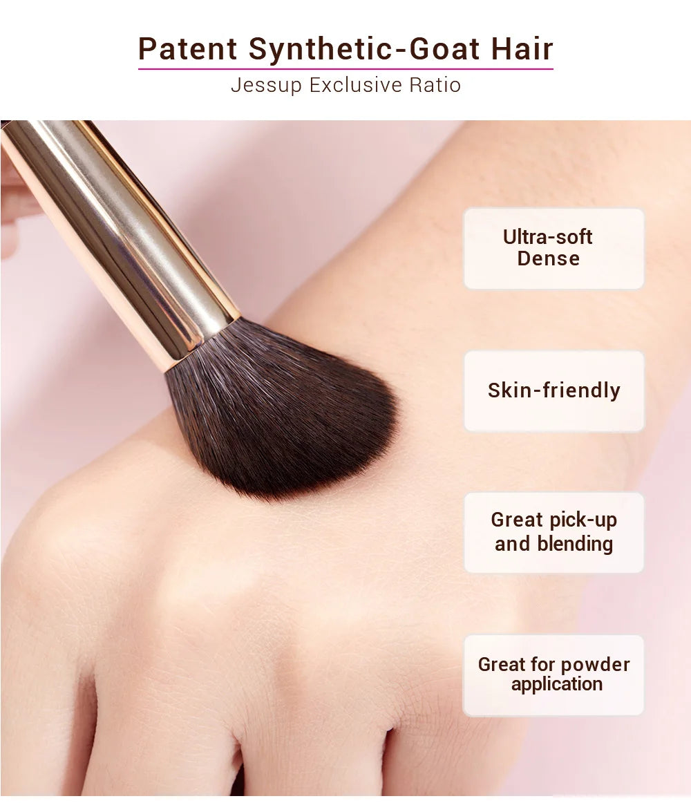 Jessup Makeup Brushes Set Professional Natural-Synthetic Hair Makeup Brush Foundation Powder Contour Eyeshadow 15-25pcs