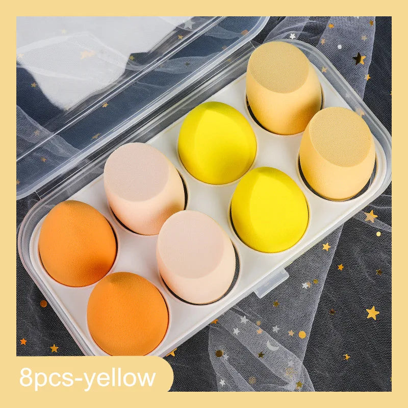4pcs/8pcs Makeup Sponge Set Cosmetic Blender Beauty Puff Foundation Powder Concealer Cream Soft Sponges Women Face Make Up Tools