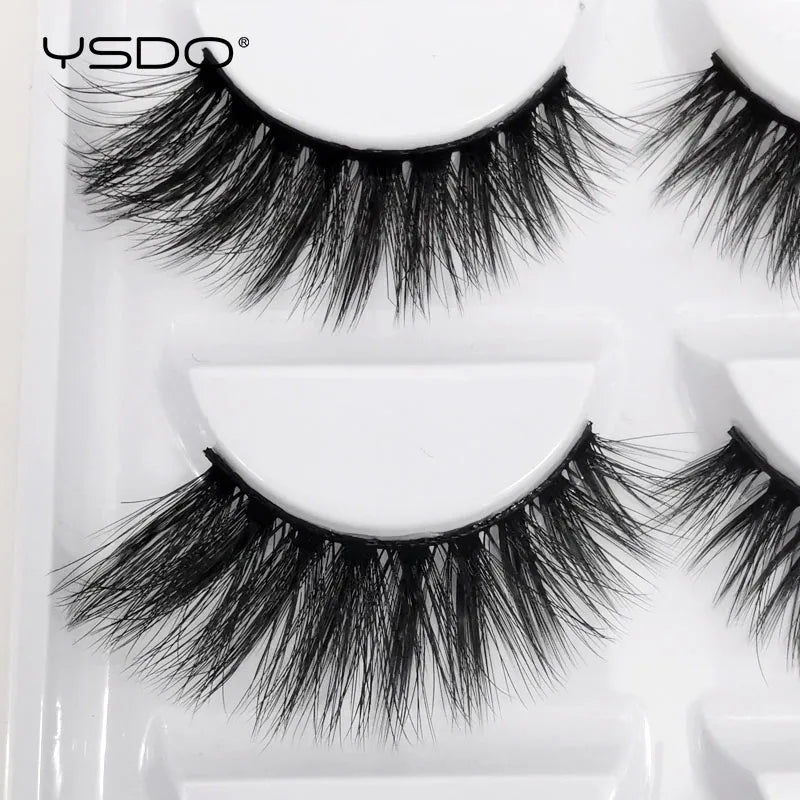 YSDO 5 pairs eyelashes makeup mink strip lashes dramatic eyelashes faux cils natural false eyelashes extension 3d mink eyelashes