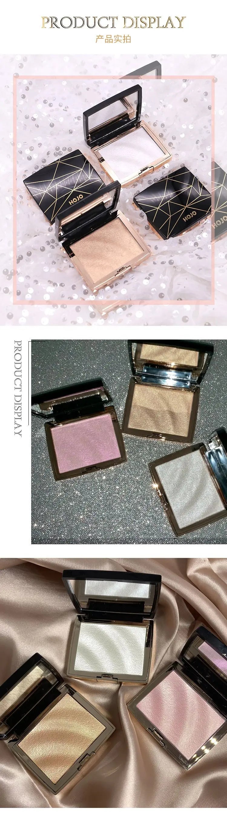 GUICAMI  New Highlighter Makeup Shimmer Powder Highlighter Palette Base Illuminator Highlight Face Contour Golden Bronzer