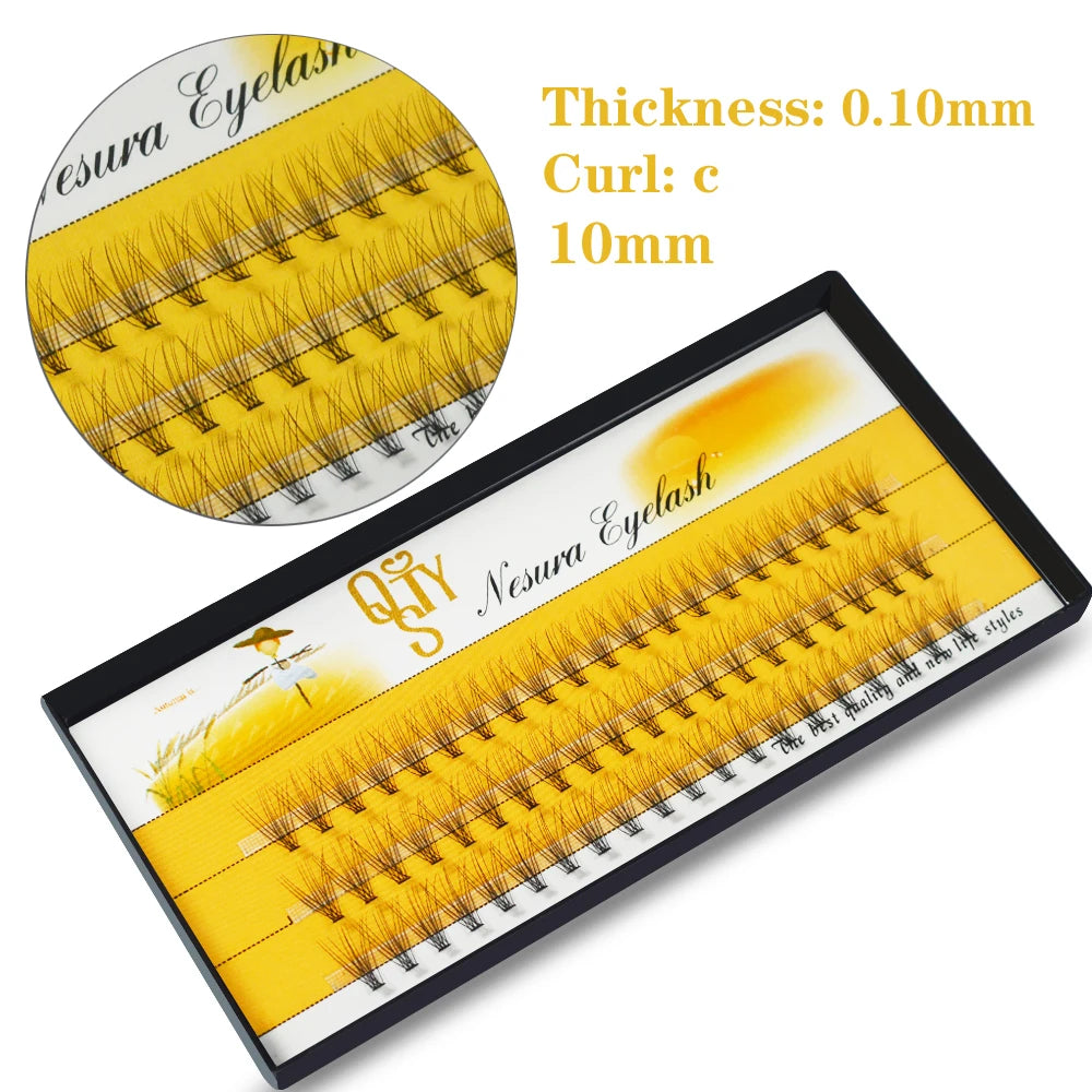 10D Russian Volume Eyelashes Extension Short Stem Pre made Fans C curl Mink Lash Hot Selling Eyelash Individual Extensions
