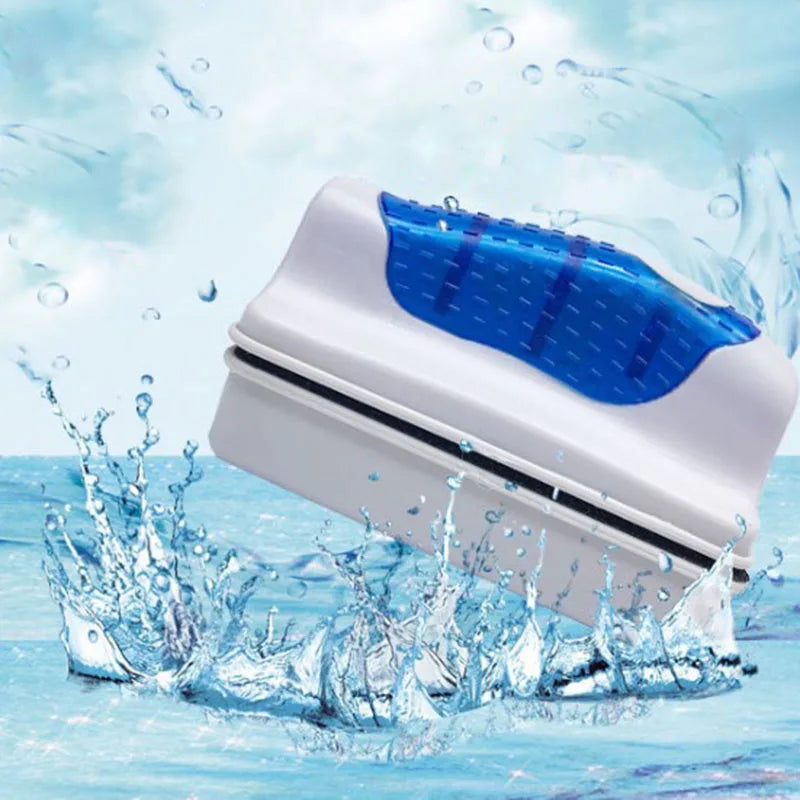 Small Size Magnetic Aquarium Fish Tank Brushes Floating Clean Glass Window Algae Scraper Cleaner Brush Aquarium Accessories