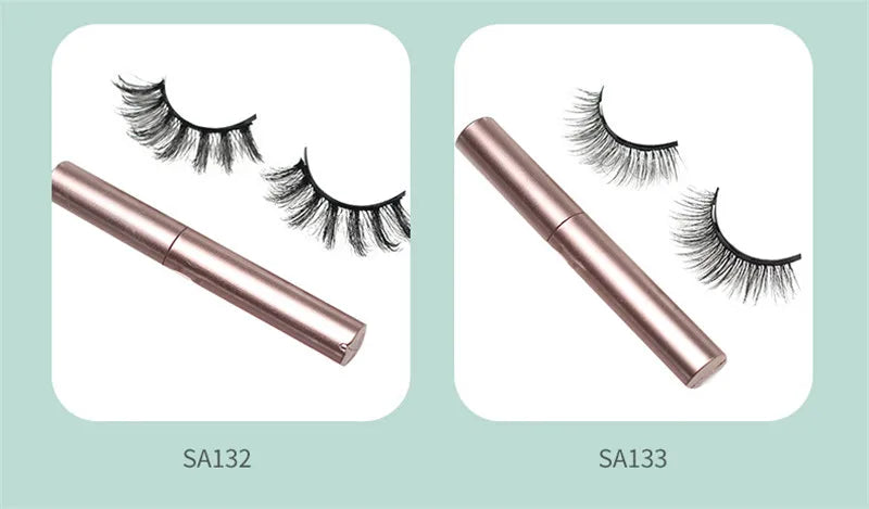3D Magnetic Eyelashes Set Waterproof Lasting Naturally Magnetic Eyeliner Magnet Eyelashes Makeup Extension False Eyelashes Kit