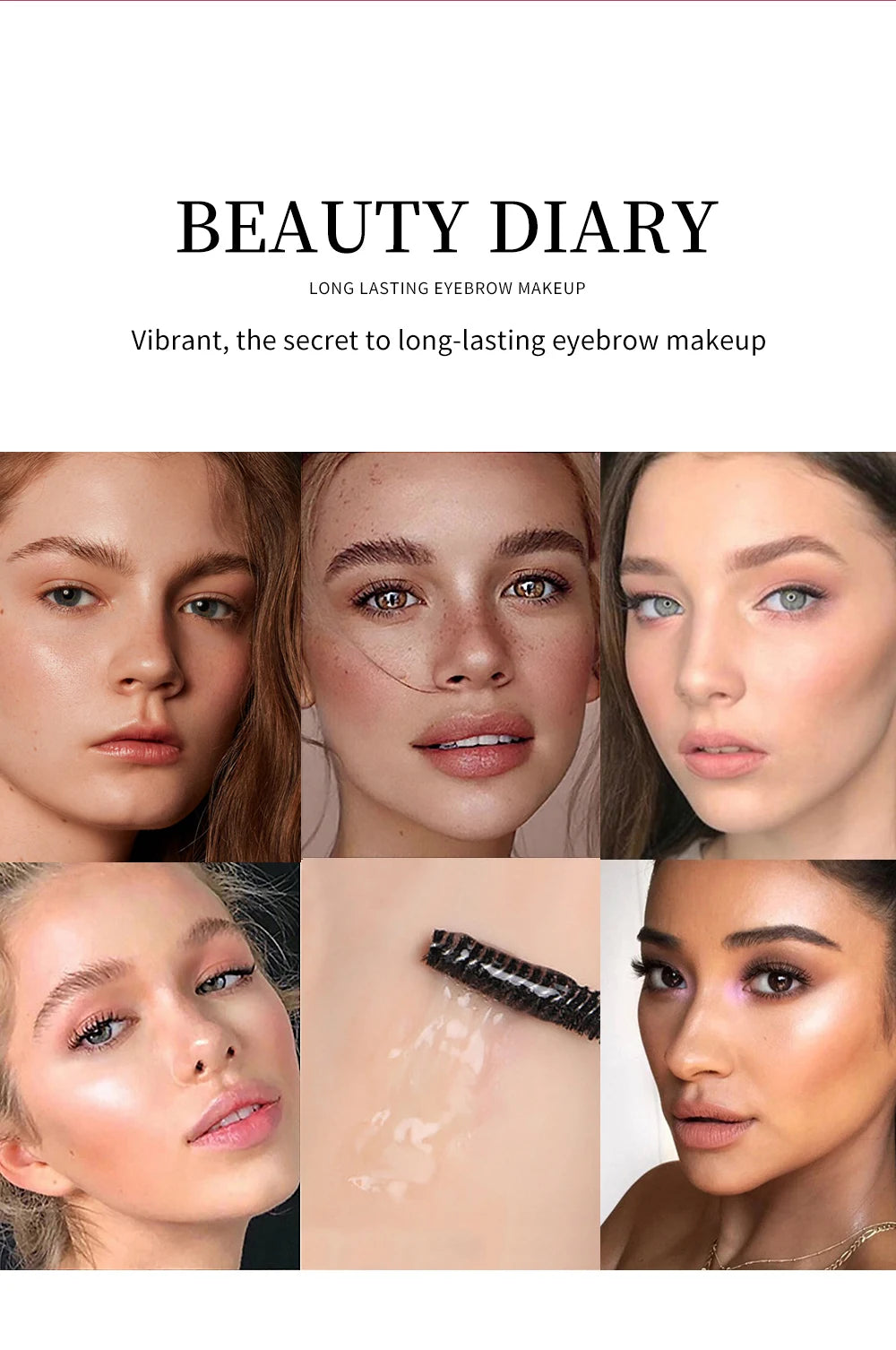 QIBEST Transparent Eyebrow Pomade Brow Natural Waterproof Long Lasting Creamy Texture Tinted Sculpted Brow Gel Set With Brush