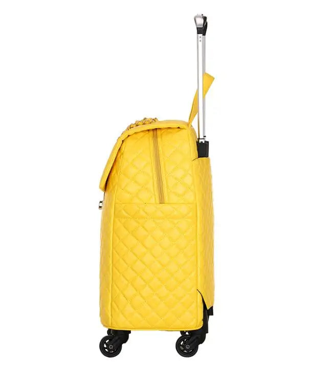 2020 New travel rolling bag for women PU baggage bag Women Wheeled Luggage bag Cabin Trolley Bag on wheels Trolley Suitcase