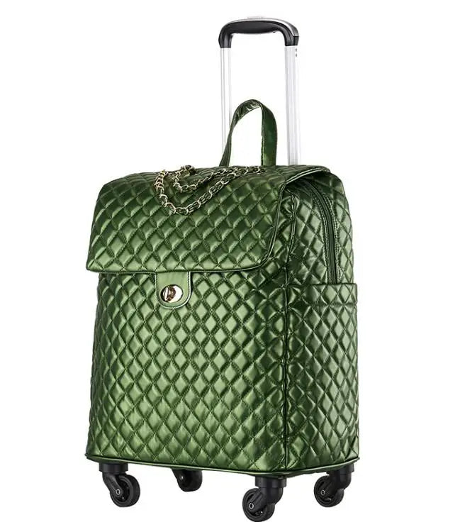 2020 New travel rolling bag for women PU baggage bag Women Wheeled Luggage bag Cabin Trolley Bag on wheels Trolley Suitcase