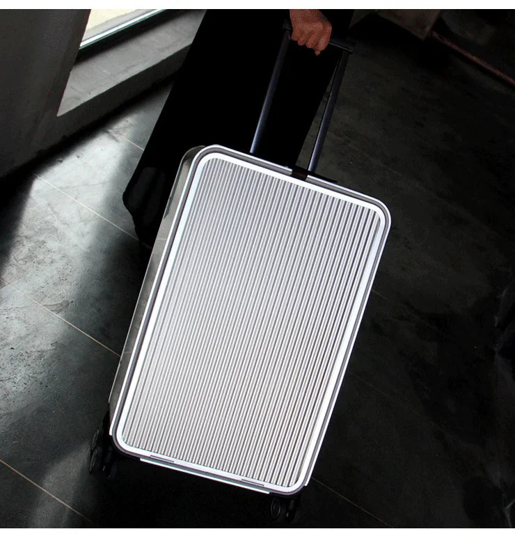 kmikli 100% All Aluminum travel rolling luggage new luxury fashion suitcase spinner carry on trolley case 16/20/24 inch