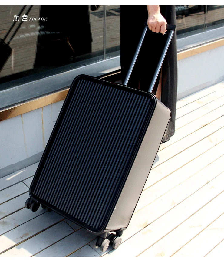 kmikli 100% All Aluminum travel rolling luggage new luxury fashion suitcase spinner carry on trolley case 16/20/24 inch