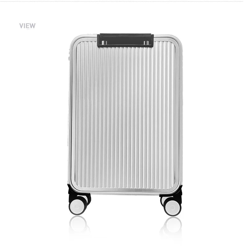 kmikli 100% All Aluminum travel rolling luggage new luxury fashion suitcase spinner carry on trolley case 16/20/24 inch