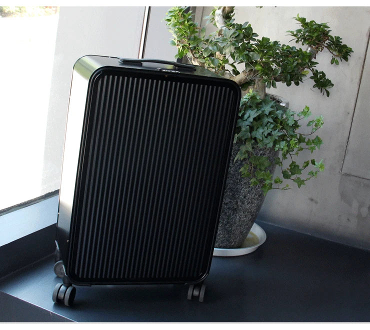 kmikli 100% All Aluminum travel rolling luggage new luxury fashion suitcase spinner carry on trolley case 16/20/24 inch