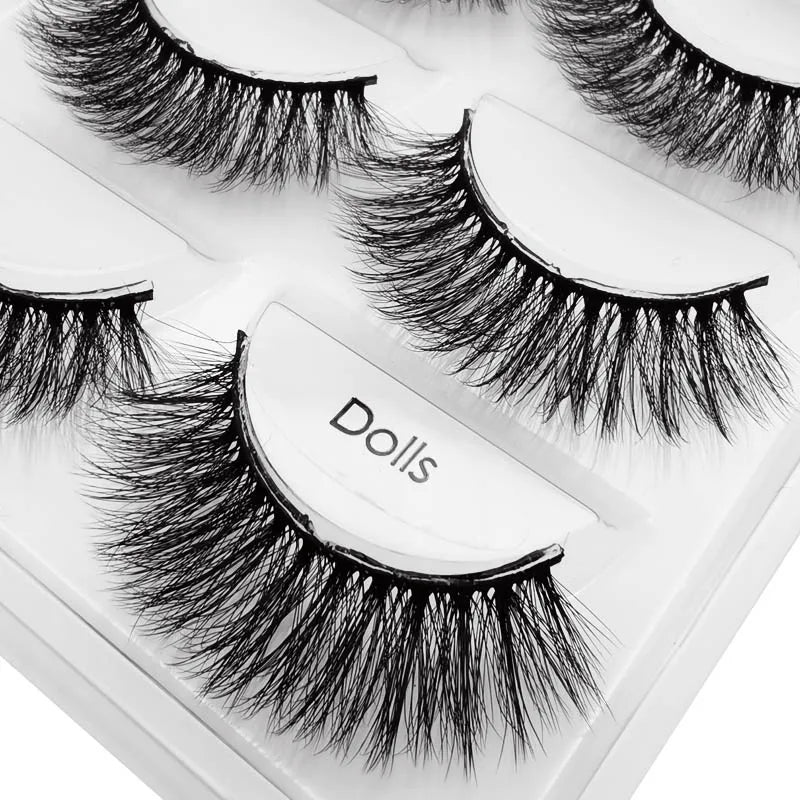 YSDO 3/5 Pairs 3D Mink False EyeLashes Winged Lashes Thick EyeLashes Makeup Fake EyeLashes Volume Lash Dramatic Mink EyeLashes