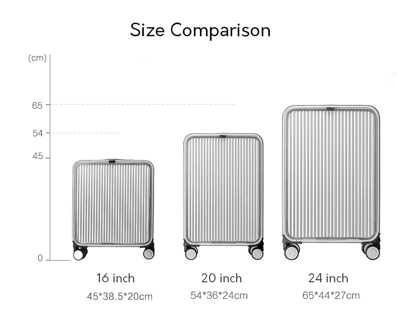 kmikli 100% All Aluminum travel rolling luggage new luxury fashion suitcase spinner carry on trolley case 16/20/24 inch