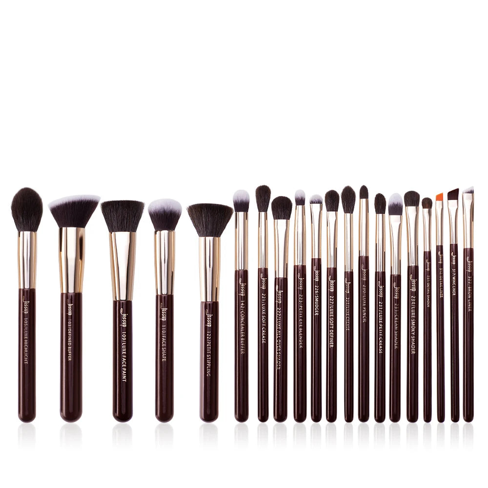 Jessup Makeup Brushes Set Professional Natural-Synthetic Hair Makeup Brush Foundation Powder Contour Eyeshadow 15-25pcs