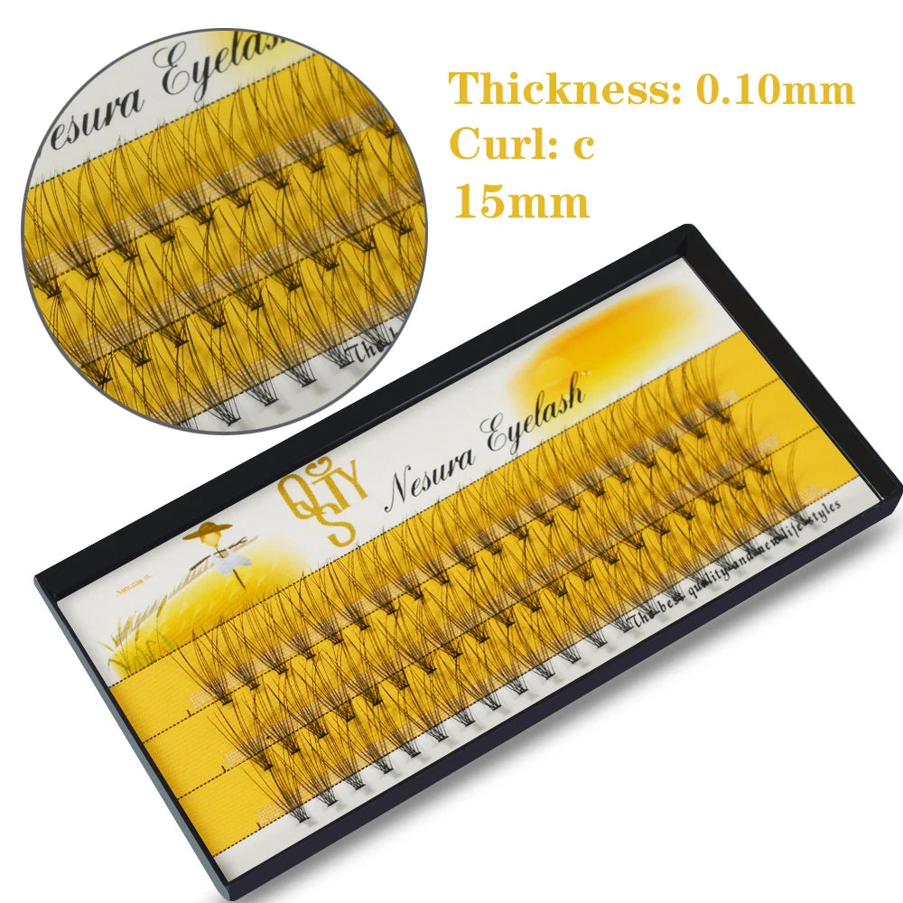 10D Russian Volume Eyelashes Extension Short Stem Pre made Fans C curl Mink Lash Hot Selling Eyelash Individual Extensions