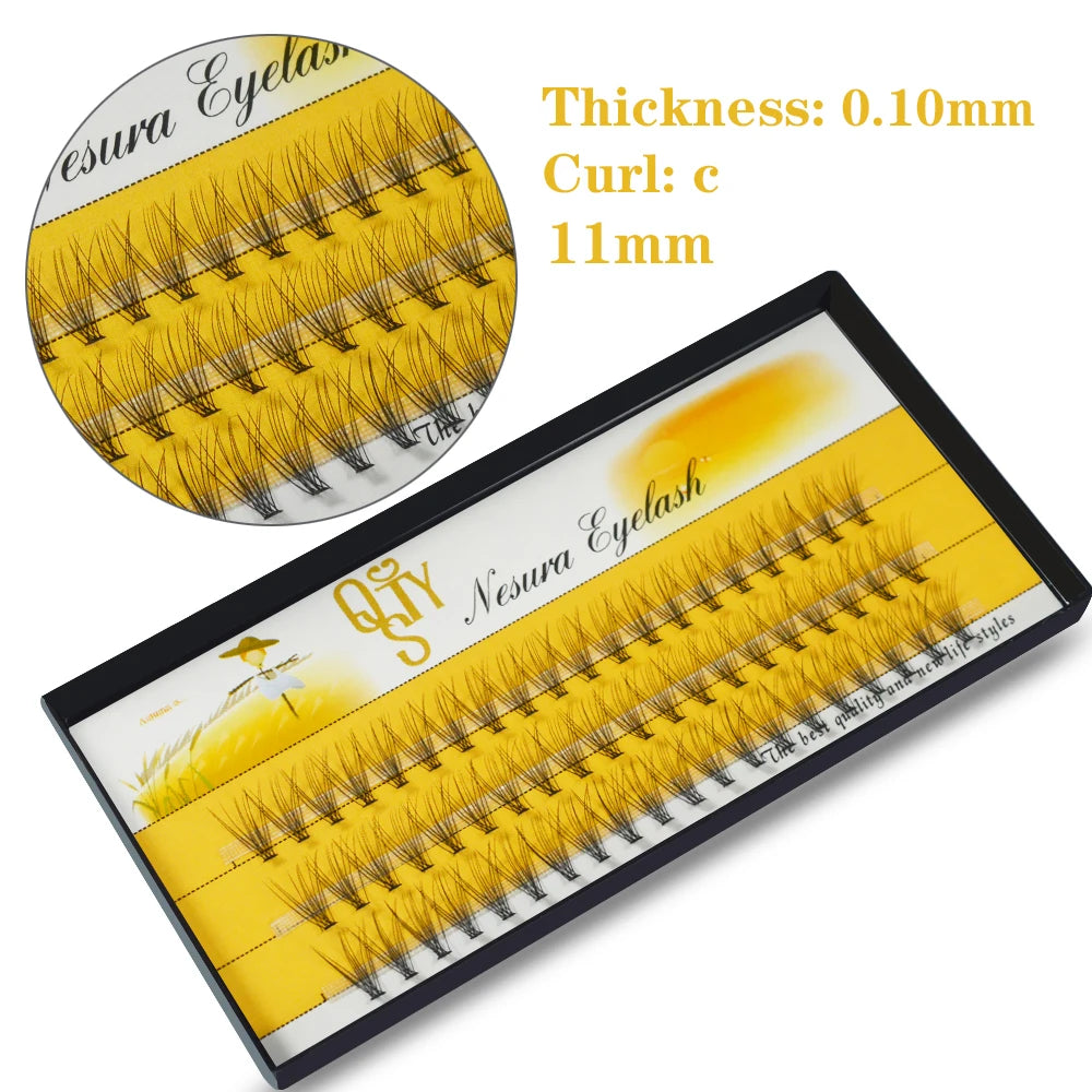10D Russian Volume Eyelashes Extension Short Stem Pre made Fans C curl Mink Lash Hot Selling Eyelash Individual Extensions