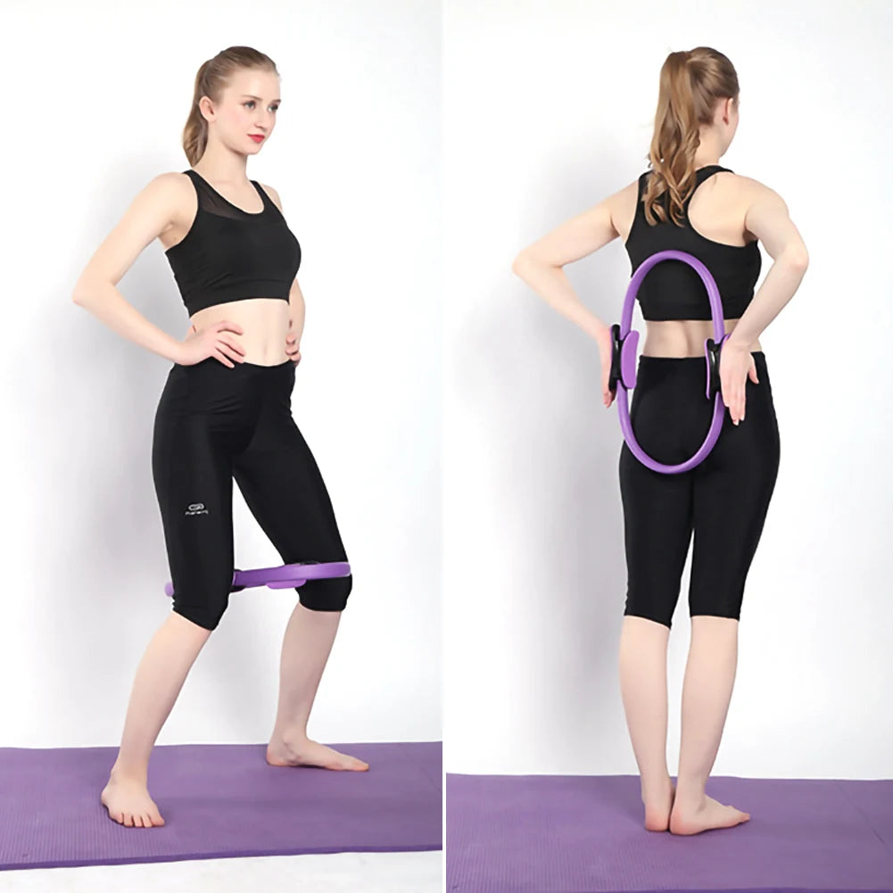 Yoga Pilates Ring Open Back Thin Leg Beginner Fitness Equipment Trainer Body Shaping Pilates Magic Circles Yoga Wheel Accessorie
