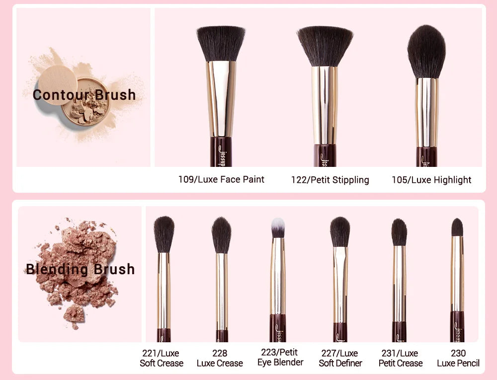 Jessup Makeup Brushes Set Professional Natural-Synthetic Hair Makeup Brush Foundation Powder Contour Eyeshadow 15-25pcs