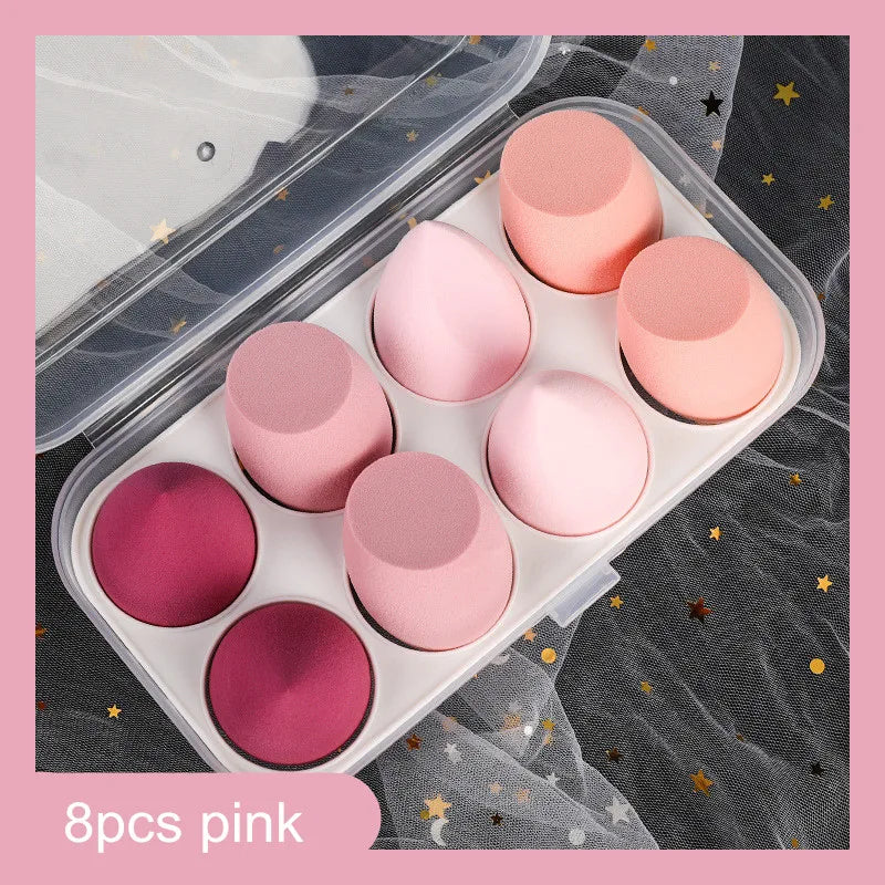 4pcs/8pcs Makeup Sponge Set Cosmetic Blender Beauty Puff Foundation Powder Concealer Cream Soft Sponges Women Face Make Up Tools