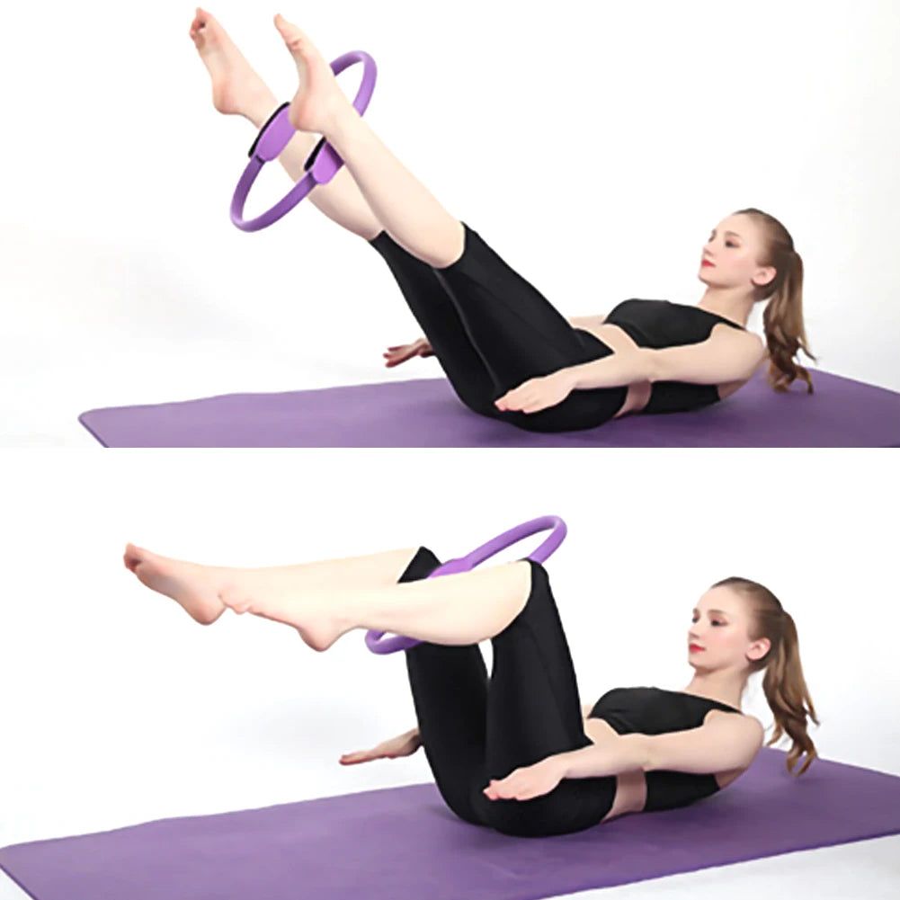Yoga Pilates Ring Open Back Thin Leg Beginner Fitness Equipment Trainer Body Shaping Pilates Magic Circles Yoga Wheel Accessorie