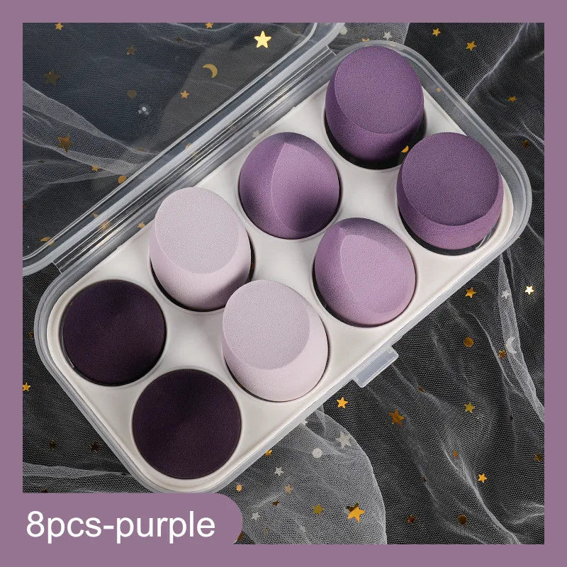 4pcs/8pcs Makeup Sponge Set Cosmetic Blender Beauty Puff Foundation Powder Concealer Cream Soft Sponges Women Face Make Up Tools