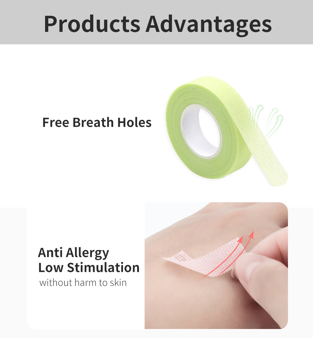 4pcs/set PE Material Breathable Eyelash Extension Tapes Non-woven Anti-allergy Eye Pads Professional Makeup Eye Lash Tape Tools