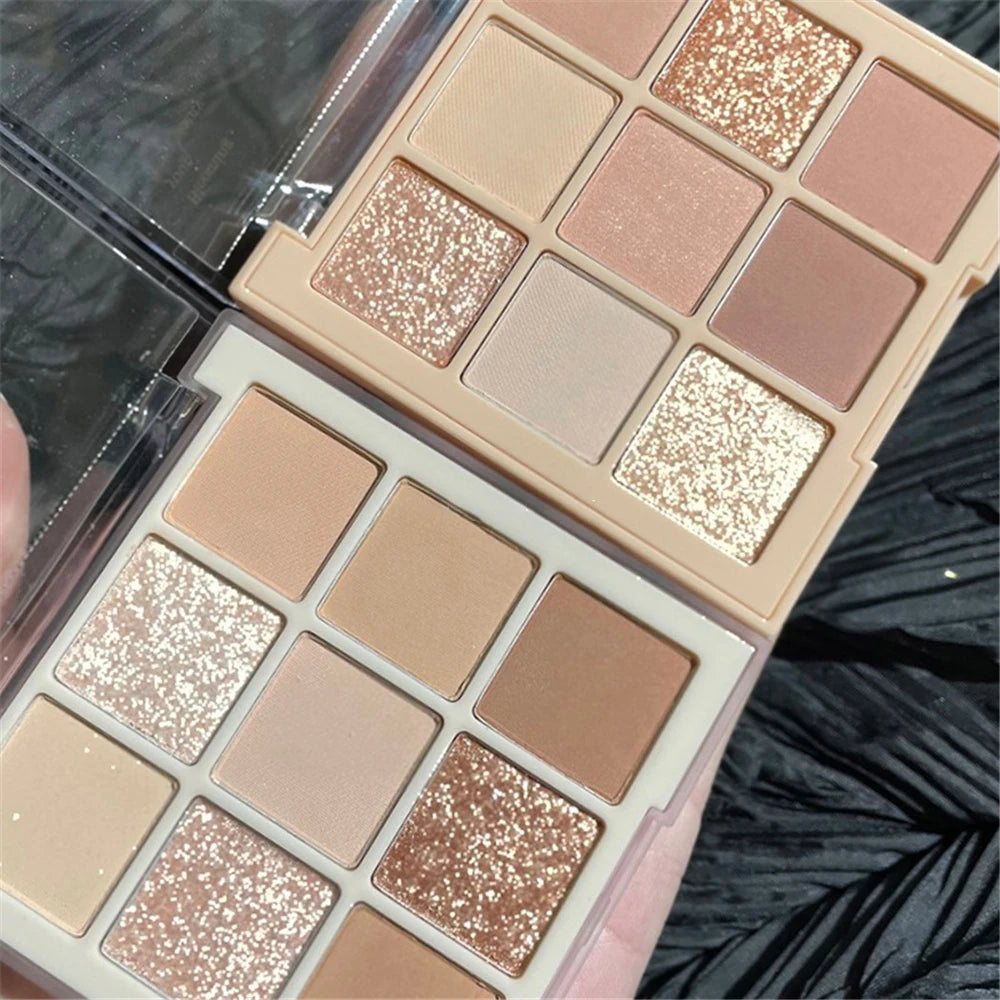 9 Colors All Matte Eyeshadow Palette Eyeshadow Primer Waterproof Glitter Nude Eye Pigment Matte Shimmer Shine Eye shadow Powder