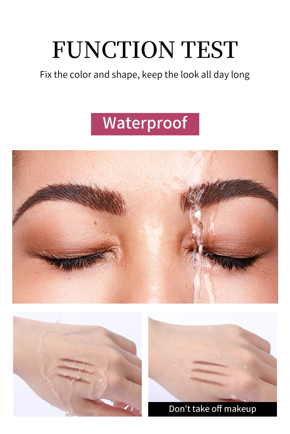 QIBEST Transparent Eyebrow Pomade Brow Natural Waterproof Long Lasting Creamy Texture Tinted Sculpted Brow Gel Set With Brush