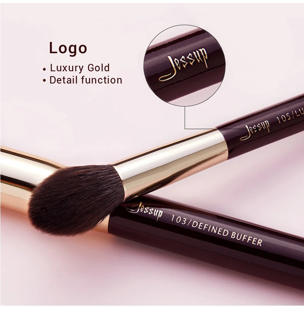 Jessup Makeup Brushes Set Professional Natural-Synthetic Hair Makeup Brush Foundation Powder Contour Eyeshadow 15-25pcs