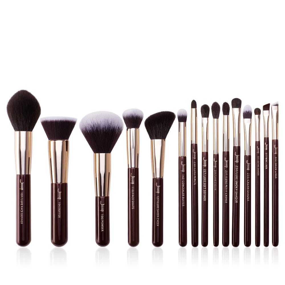 Jessup Makeup Brushes Set Professional Natural-Synthetic Hair Makeup Brush Foundation Powder Contour Eyeshadow 15-25pcs