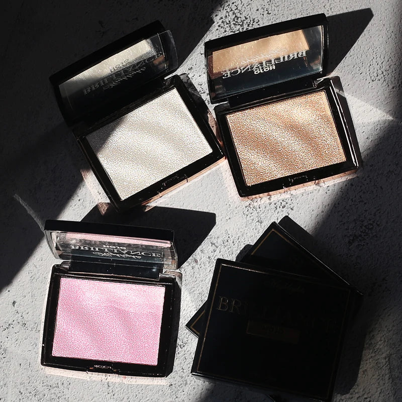 GUICAMI  New Highlighter Makeup Shimmer Powder Highlighter Palette Base Illuminator Highlight Face Contour Golden Bronzer