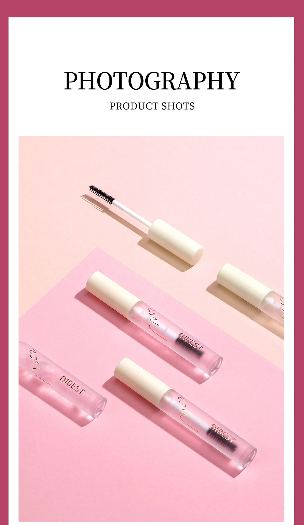 QIBEST Transparent Eyebrow Pomade Brow Natural Waterproof Long Lasting Creamy Texture Tinted Sculpted Brow Gel Set With Brush