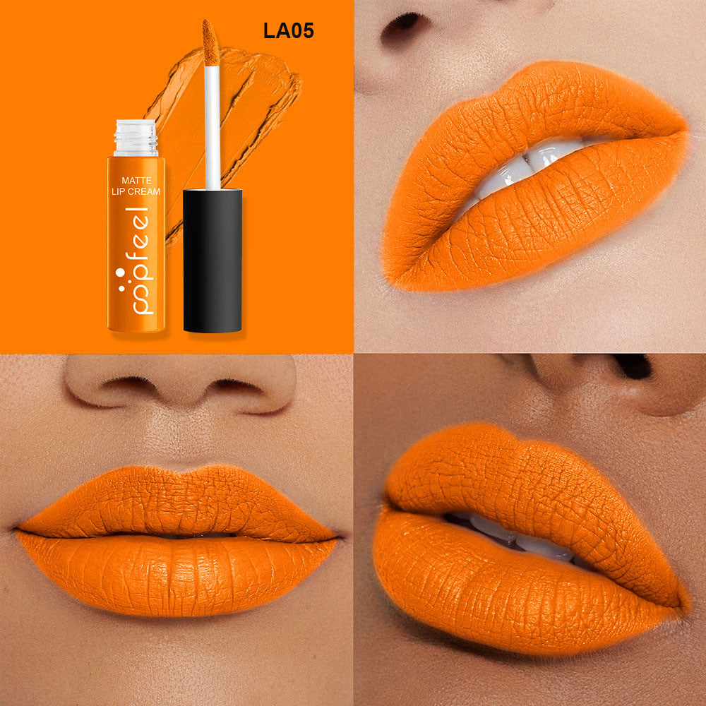 New 12 Color Liquid Waterproof Elegant Matte Smooth Lipstick Lip Stick Lipgloss Long Lasting Sexy Nude Lip Gloss P128#