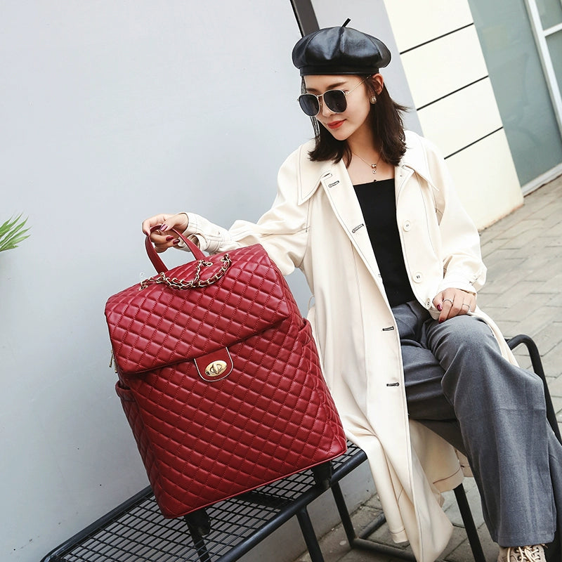 2020 New travel rolling bag for women PU baggage bag Women Wheeled Luggage bag Cabin Trolley Bag on wheels Trolley Suitcase