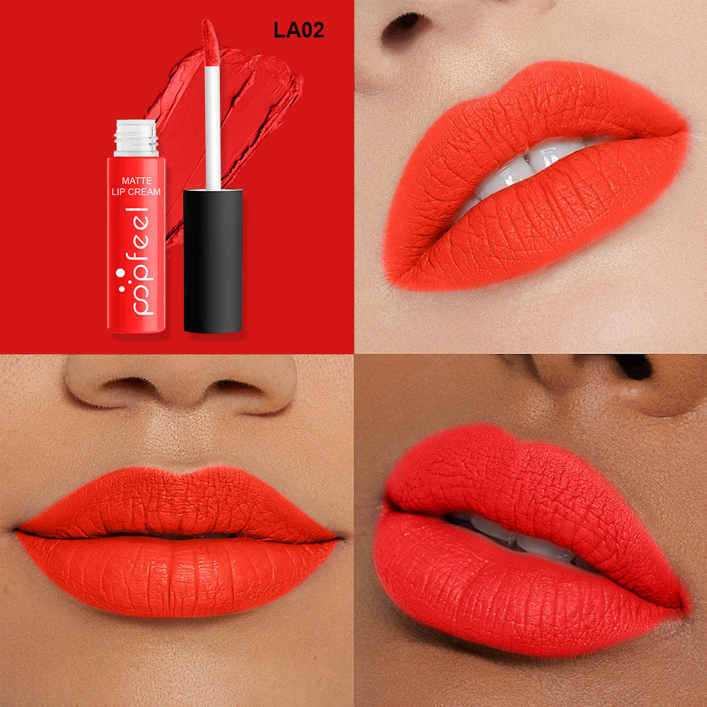 New 12 Color Liquid Waterproof Elegant Matte Smooth Lipstick Lip Stick Lipgloss Long Lasting Sexy Nude Lip Gloss P128#