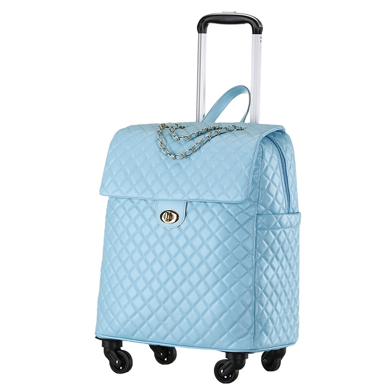 2020 New travel rolling bag for women PU baggage bag Women Wheeled Luggage bag Cabin Trolley Bag on wheels Trolley Suitcase