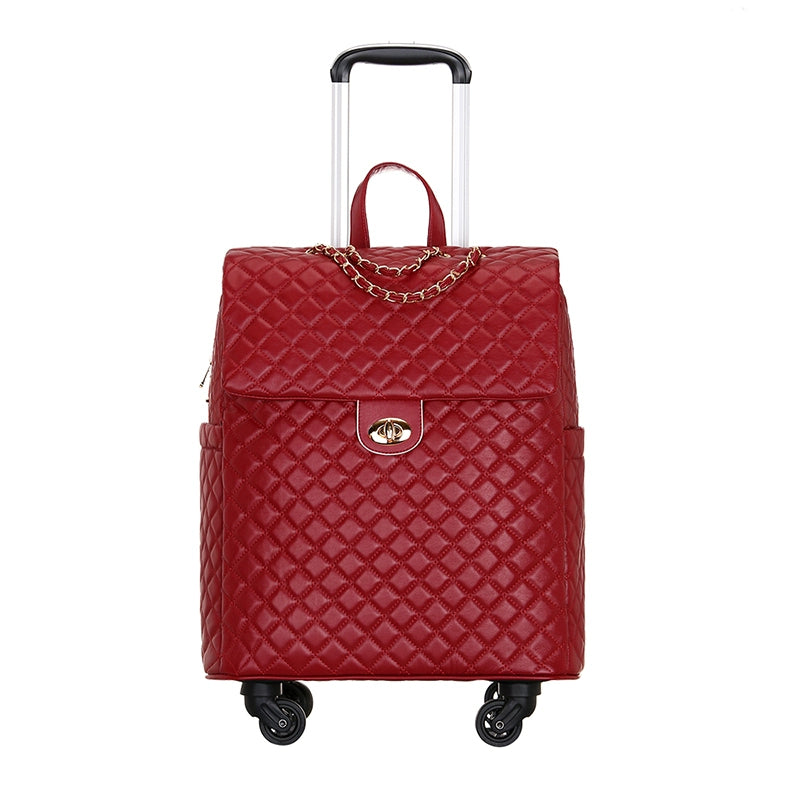 2020 New travel rolling bag for women PU baggage bag Women Wheeled Luggage bag Cabin Trolley Bag on wheels Trolley Suitcase
