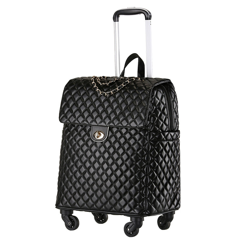 2020 New travel rolling bag for women PU baggage bag Women Wheeled Luggage bag Cabin Trolley Bag on wheels Trolley Suitcase