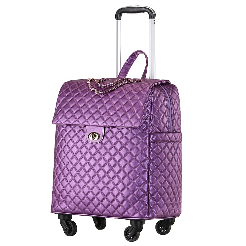 2020 New travel rolling bag for women PU baggage bag Women Wheeled Luggage bag Cabin Trolley Bag on wheels Trolley Suitcase
