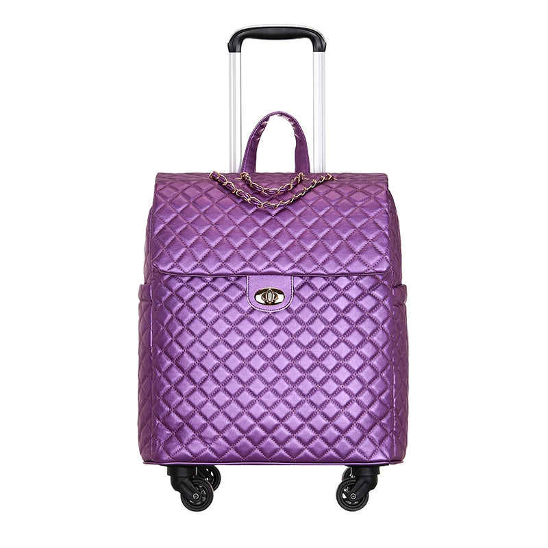2020 New travel rolling bag for women PU baggage bag Women Wheeled Luggage bag Cabin Trolley Bag on wheels Trolley Suitcase