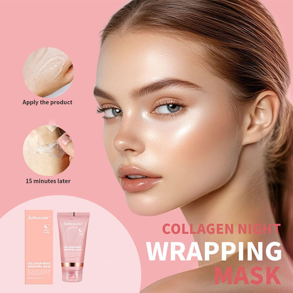 Collagen Wrapped Night Mask,Moisturizing Firming,Deeply Hydrates Reduces Skin Texture,Night Care Mask Ideal for Use Before Bed
