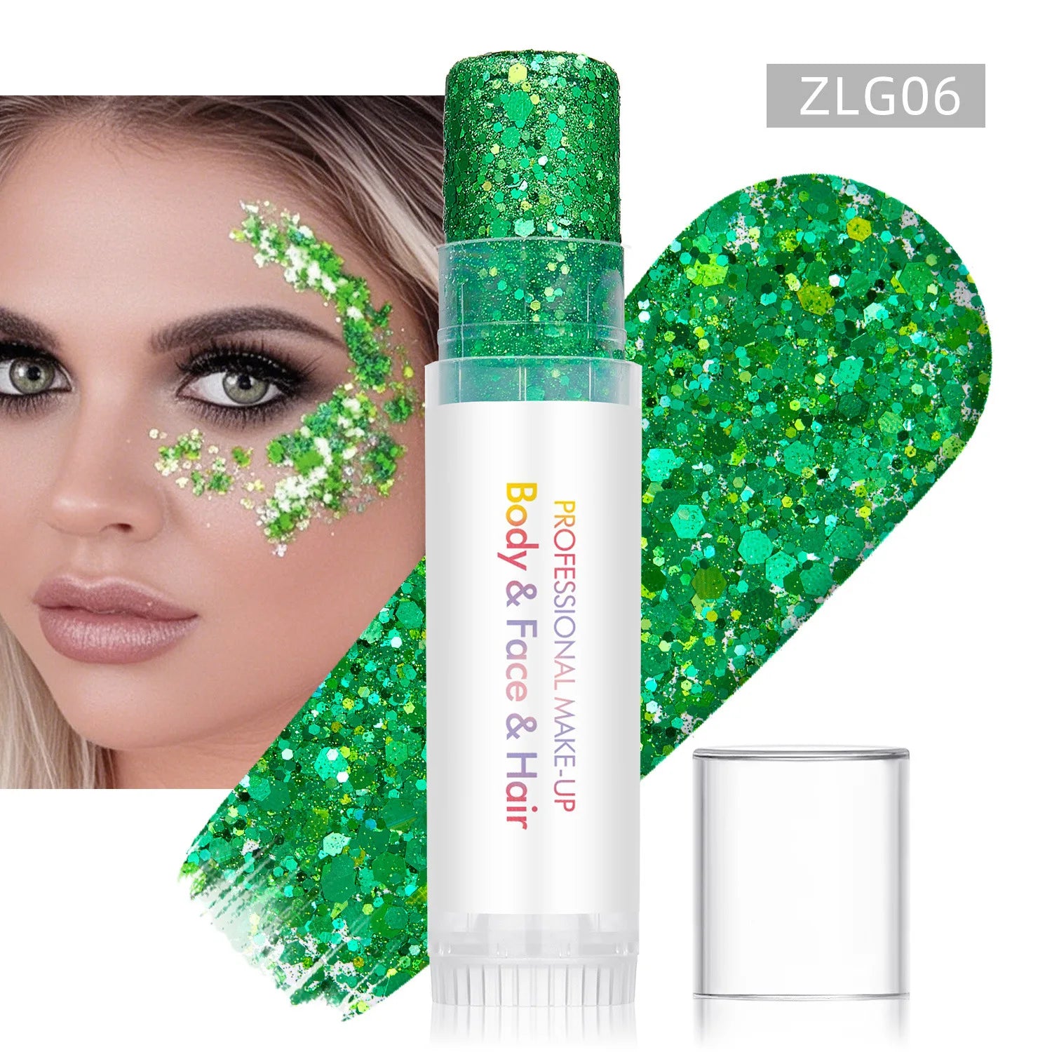 New Body Glitter Stick Face Painting Sequins Gel Mermaid Chunky Glitter Glue for Carnival Hair Body Eye shadow Makeup