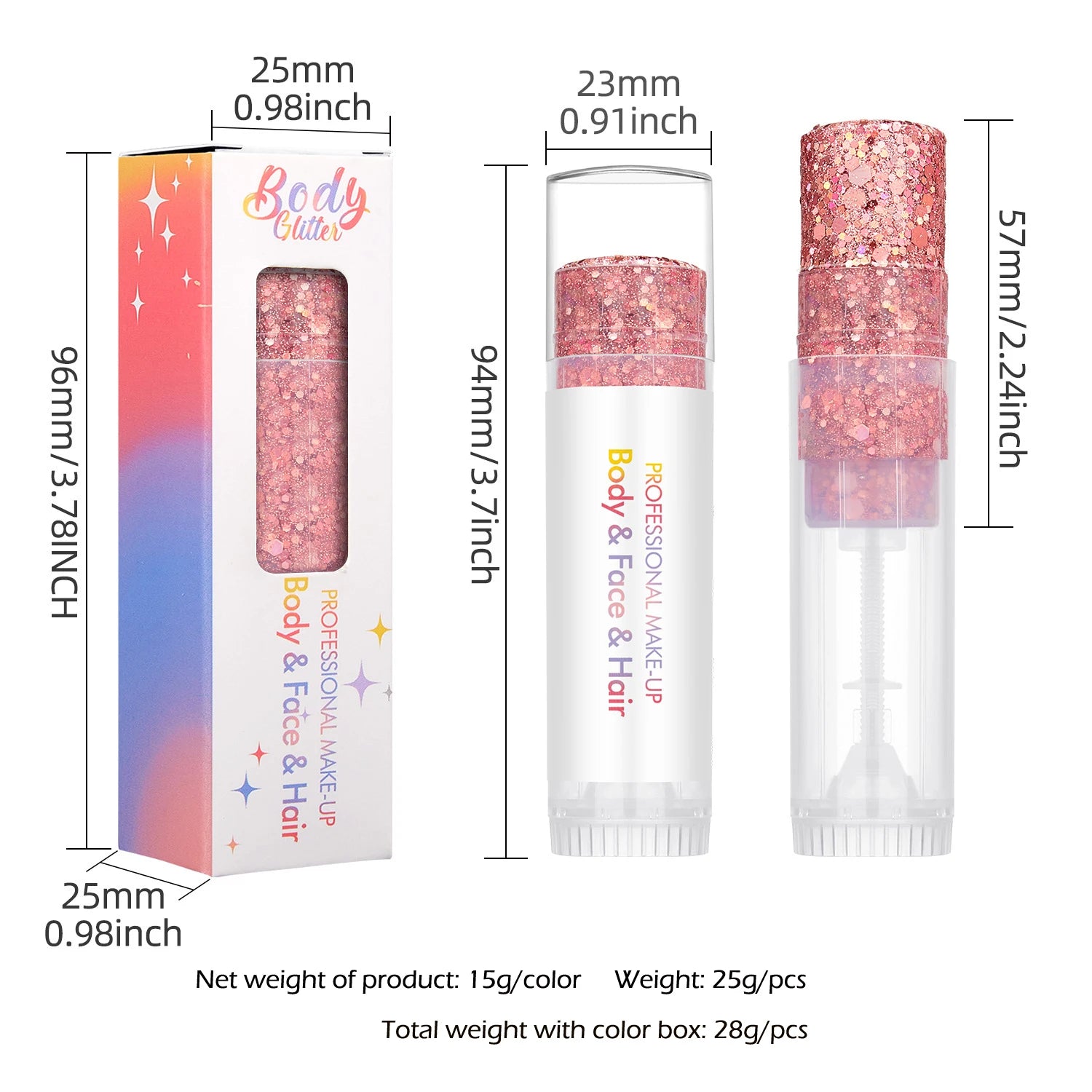 New Body Glitter Stick Face Painting Sequins Gel Mermaid Chunky Glitter Glue for Carnival Hair Body Eye shadow Makeup